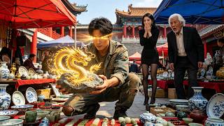 Antique beauty harassed by fakers begs a poor reborn seer; he sees jade, gets rich, wins her