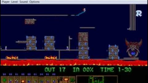 Lemmings my custom level EXTRA 4 Follow arrows and flames