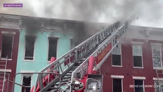 WATCH: DC firefighters battle blaze that injured one