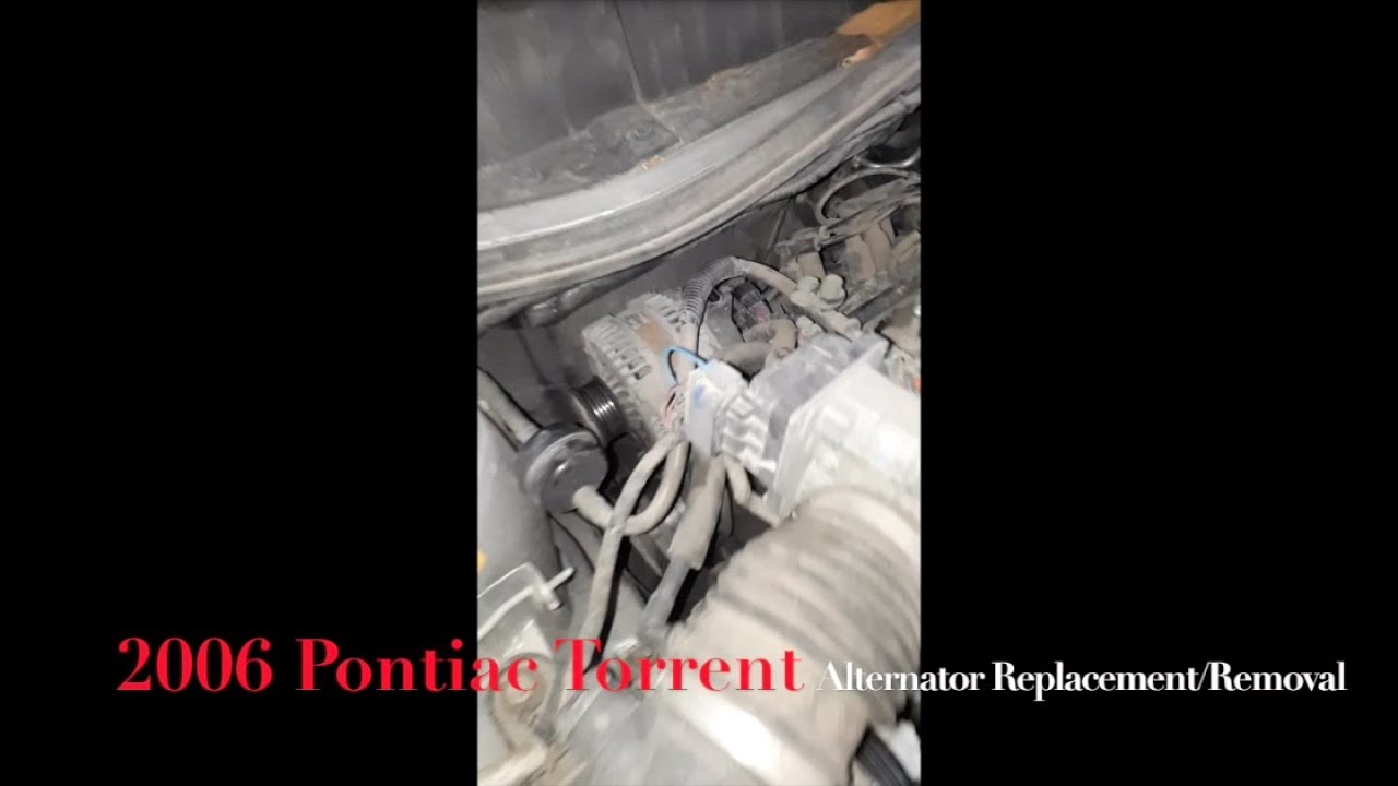 2006 Pontiac Torrent Alternator Replacement/Removal - YouTube