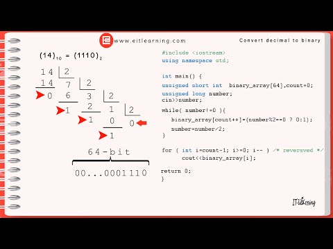 C++ Programming - Convert decimal to binary
