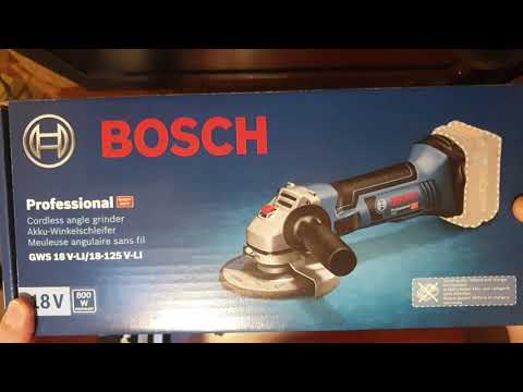 Unboxing New Bosch Professional GWS 18-125 V-LI