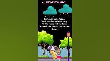 Thumbnail of poem on rain for kids #nurseryrhymes #ytpoem