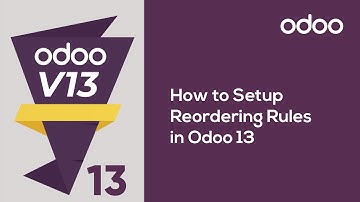 How to setup reordering rules in odoo 13?