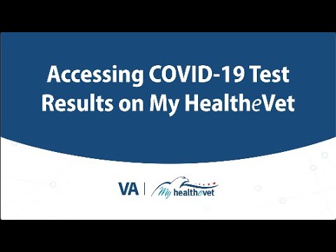 Accessing COVID-19 Test Results on My HealtheVet