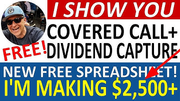 $2,500 - I SHOW YOU Covered Call + Dividend Capture trade (plus FREE Spreadsheet)