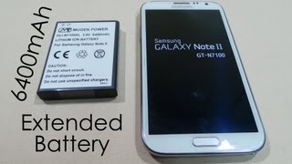 kat markør Bliv oppe Galaxy Note 2 - Mugen 6400mAh Extended Battery Review - Looping Video Tests  Included - Cursed4Eva - YouTube