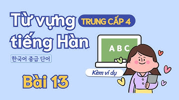 Từ vựng tiếng Hàn trung cấp 4 - Bài 13 | Đọc dịch song ngữ