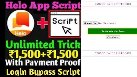 HELO APP NEW LOGIN BYPASS SCRIPT || DAILY LOGIN BYPASS WITH SCRIPT IN 1 SECOND || INSTANT PAYMENT ||