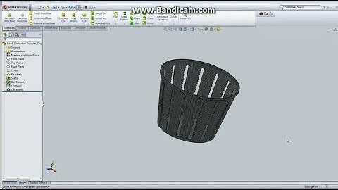 Dust Bin in Solidworks (2017)