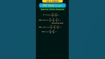 Maclaurin Series | Important Infinite Expansions #jeedailyconcepts #limitsandderivatives