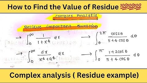 Residue Example || Evaluate integral 0 to infinity 1/1+x^4 dx || Complex analysis||