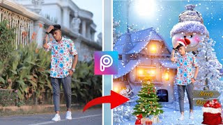 Christmas  Photo Editing Tutorial || Merry Christmas Photo Editing Video || Photo Editing screenshot 4