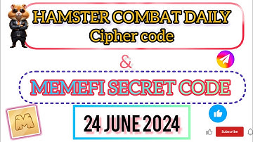Memefi secret combo || Hamster kombat daily cipher code #hamstercombatdailyciphercode#memefitoken