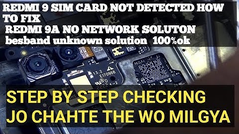 Redmi 9  SIM card not detected/redmi 9a network problem solution