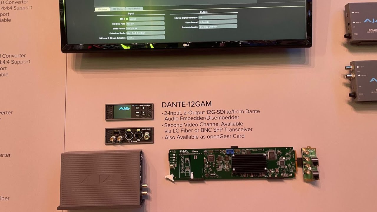 dimas ajaページ AJA Introduces DANTE-12GAM Mini-Converter | NAB 2025 - YouTube