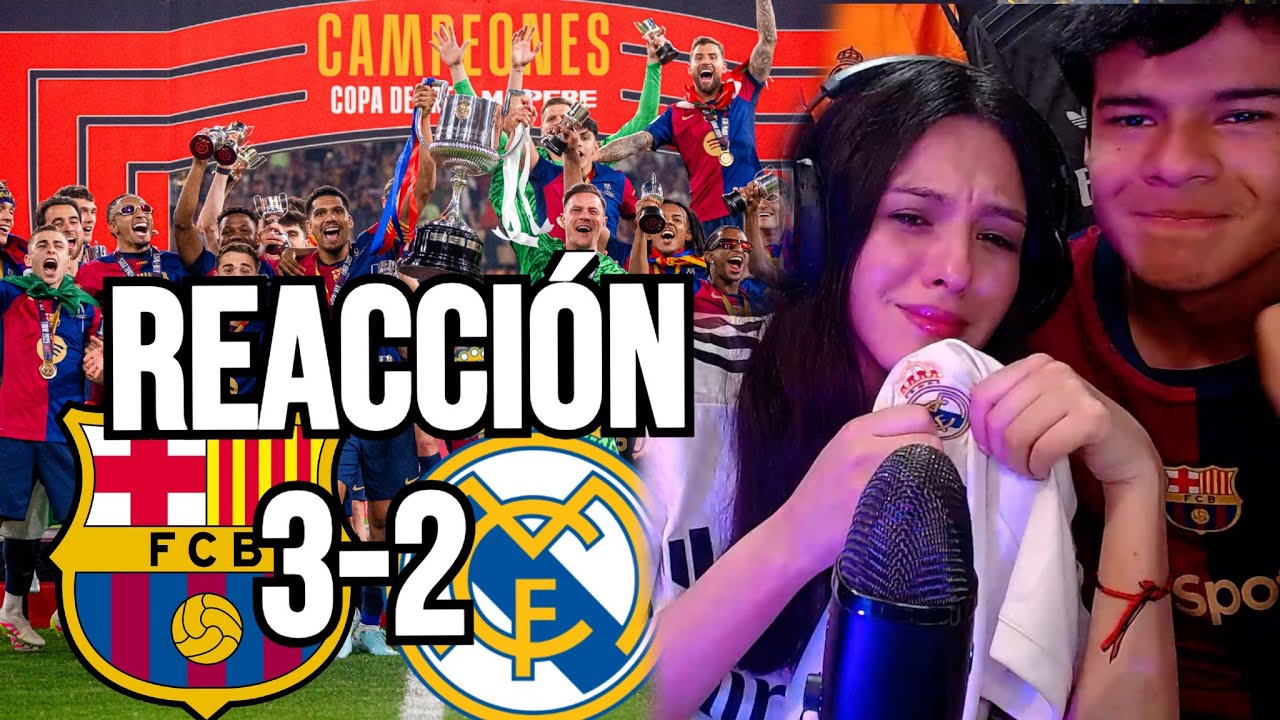 REACCIONES DE UN HINCHA al Barcelona vs Real Madrid 3-2 *BARCA CAMPEON *
