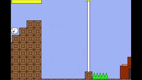 syobon action Level 1 speedrun 17.51(1051f)