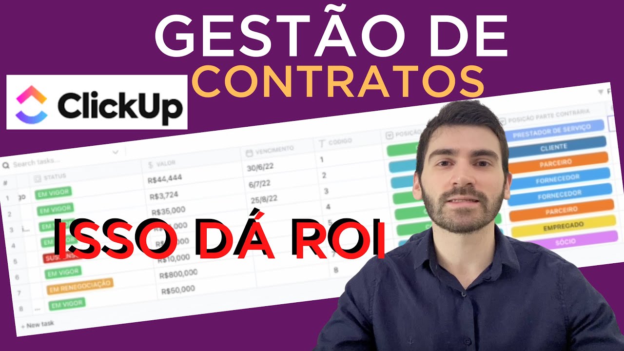 Gestão de contratos para agências de marketing digital (com Clickup)