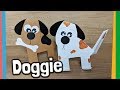 Paper dog craft step by step tutorial