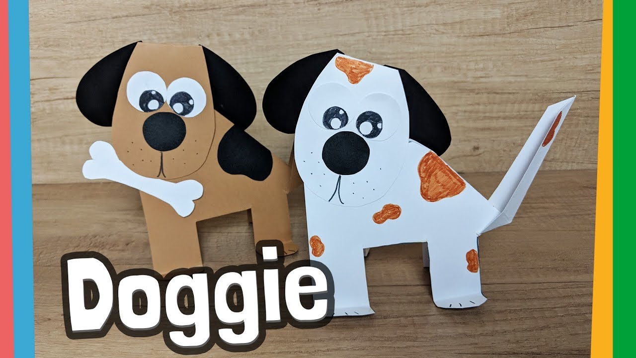 Paper Dog Craft step by step tutorial - YouTube