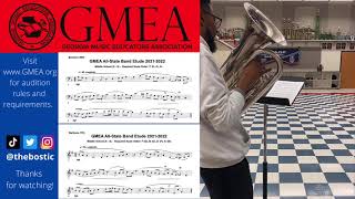 2021 - 2022 GMEA Honor/All-State Band Euphonium/Baritone Lyrical Etude for Middle School