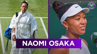 Naomi Osaka on her ICONIC Wimbledon outfit 🤍 | Post-match Interview