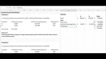 Constant Gross Profit Margin Method Explained│Example 1│CMA│Best Explanation│English