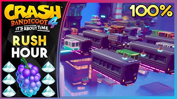 RUSH HOUR N.VERTED - HIDDEN GEM! ALL GEMS! - Crash Bandicoot 4: It