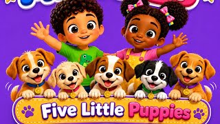 Five Little Puppies 🐶 Counting Song For Kids Nursery Rhymes For Toddlers
