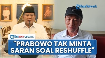 Orang Dekatnya Didepak dari Kabinet, Jokowi Tegaskan Prabowo Tak Minta Saran soal Reshuffle Menteri