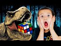 JURASSIC WORLD CHALLENGE 🦖 Can We Solve Rubik's Cube Like Dinosaurs?
