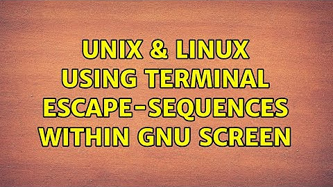 Unix & Linux: Using terminal escape-sequences within GNU screen