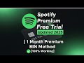 Spotify Premium Free Trial Updated 2025 | 1 Month Premium BIN Method [100% Working]