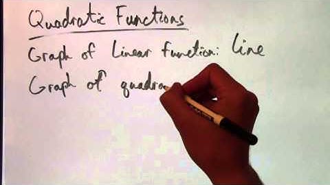 An Introduction to Quadratic Functions