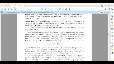 S5 real analysis ll module l  definition of continuity