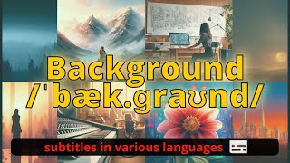 Background meaning with 5 examples