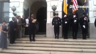 Trenton Mayor Eric Jackson speaks at 9/11 ceremony