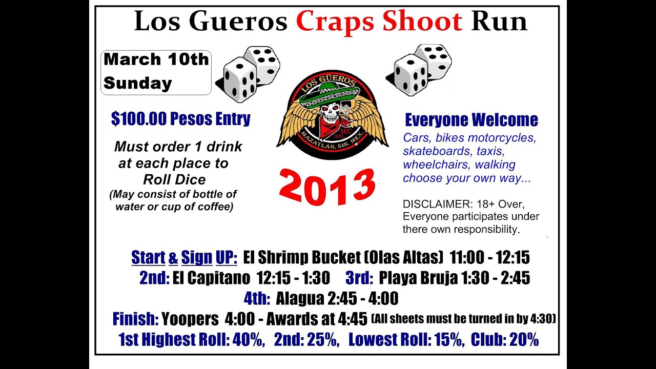 Los Güeros M/C Craps Shoot Run March 10, 2013 YouTube