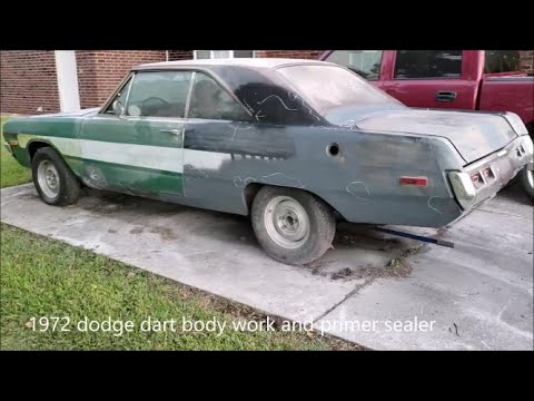 1972-dodge-dart-restoration,-body-work-and-primer-***-part-1