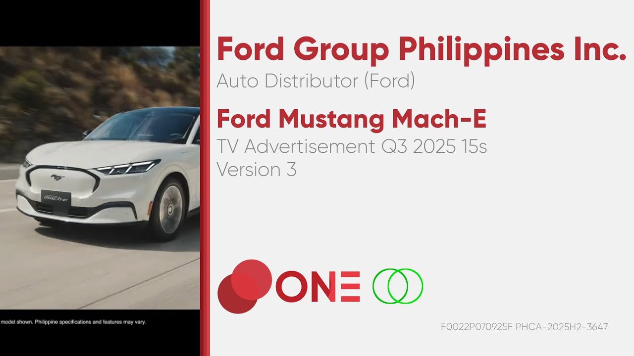 Ford Mustang Mach-E TV Ad Q3 2025 15s (Philippines, Version 3) [ST]