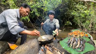 Thăm Bẫy Cá Rừng Già Với Bữa Tiệc Của Núi Rừng Thiên Nhiên | Lương Ngố Vlogs