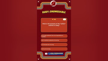Quiz 166: Master Ruby Programming in 30 Seconds! #quiz #ruby #shorts #codingfacts