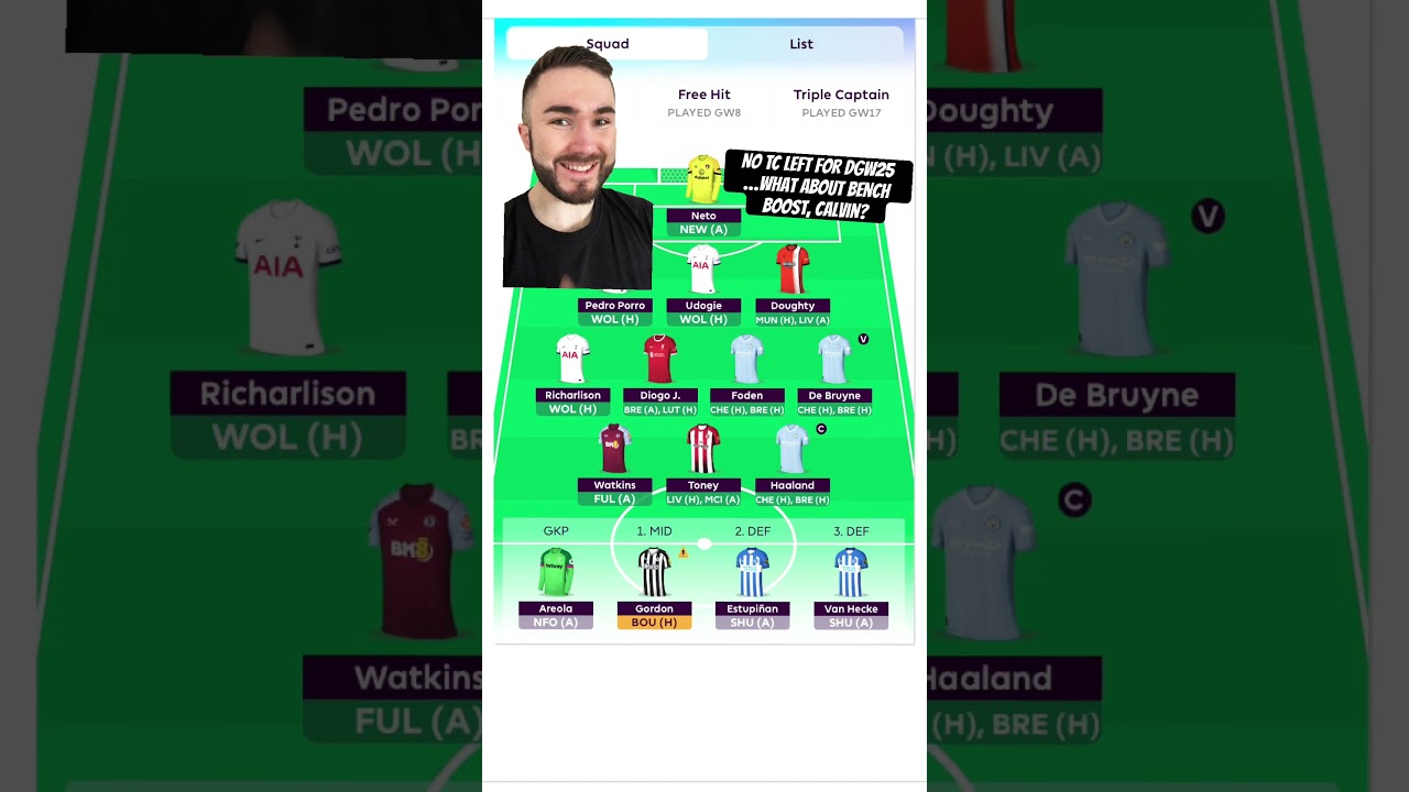 FPL DGW25 | Bench Boost FAIL  | #fpl #funny #fantasypremierleague #gw25