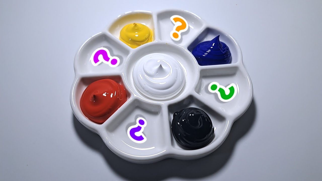 How To Create 9 Colors Using 5 Primary Colors | Satisfying Color Mixing