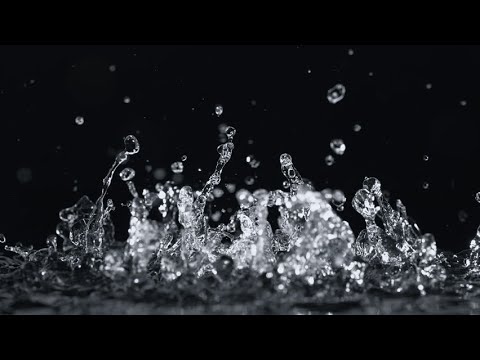 3D Water Text Simulation Animation