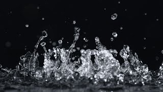 3D Water Text Simulation Animation