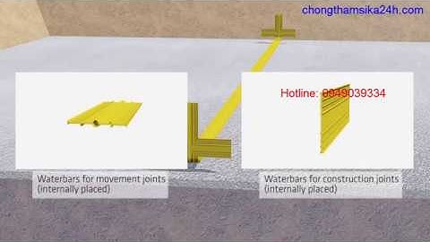 Các loại băng cản nước Sika Waterbar dùng trong thi công xây dựng - cách thi công băng cản nước