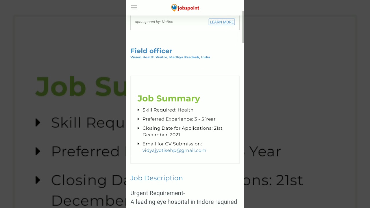 Field Officer ngo jobs in India jobspoint YouTube