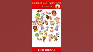 Find the Cat in This Picture! Only 5% Can! 🐱#Shorts #Puzzles #BrainTeasers